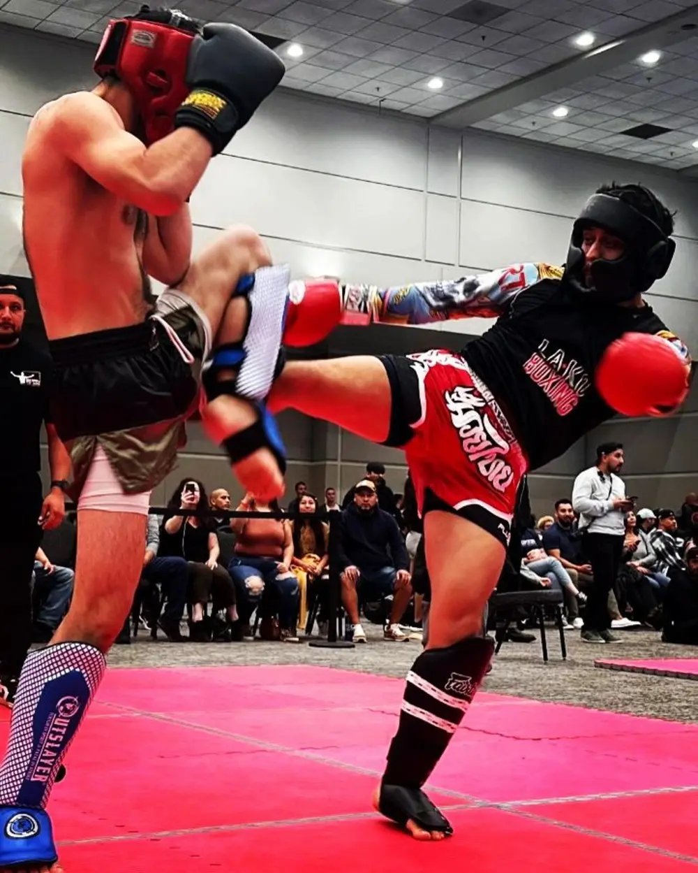 Boxing and Balance Fitness coach competing in a Muay Thai bout