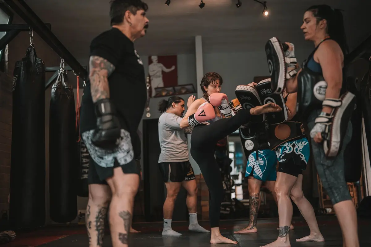 Muay Thai pad-work training at Boxing and Balance Fitness